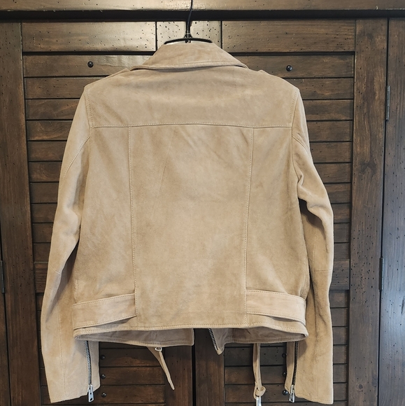 !EXCELLENT DEAL! All Saints SUEDE biker jacket....GORGEOUS - Picture 9 of 10